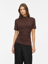 Vila Pinna Highneck Top - Coffee Bean