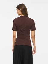 Vila Pinna Highneck Top - Coffee Bean
