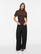 Vila Pinna Highneck Top - Coffee Bean