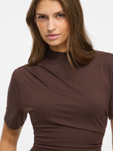 Vila Pinna Highneck Top - Coffee Bean