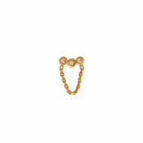 Stine a Three Dots With Mini Chain Earring - Single