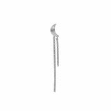 Stine a Petit Bella Moon Earring With Two Chains - Silver