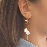 Stine a Cherry Blossom Hoop Earring