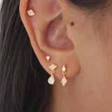 Stine a Miss Princess Dot Earring - Gold