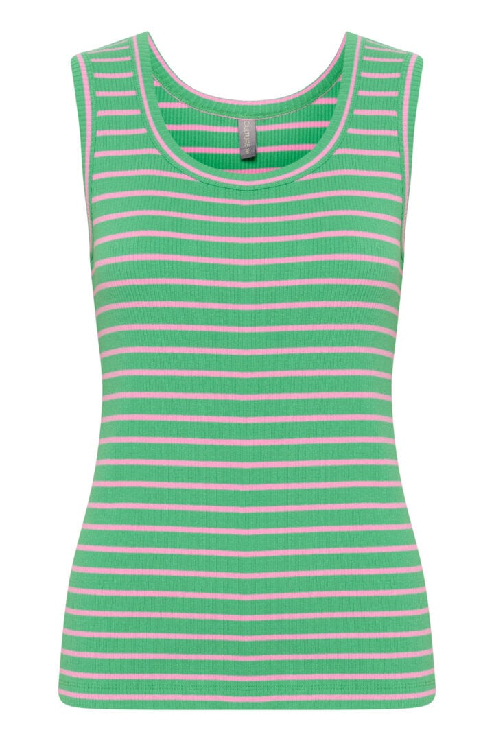 Culture Dolly Tanktop - Green/Pink Striped
