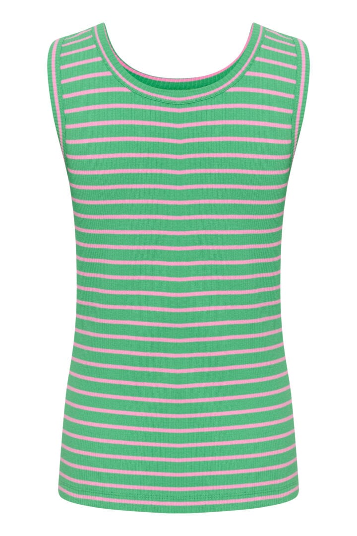Culture Dolly Tanktop - Green/Pink Striped