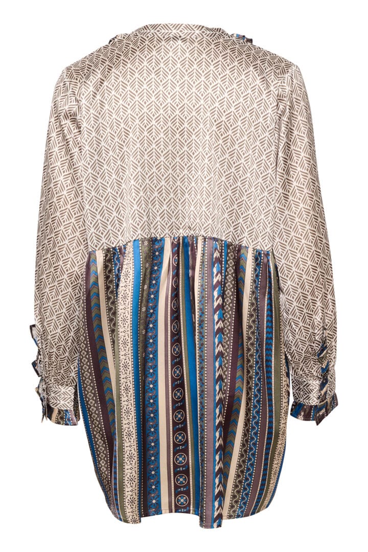 Culture Maisie Tunic - White/Green Geo