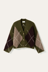 Noella N-Laiana Knit Cardigan - Avocado Green Mix