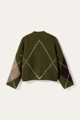 Noella N-Laiana Knit Cardigan - Avocado Green Mix