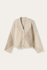 Noella N-Laiana Knit Cardigan - Beige Mix