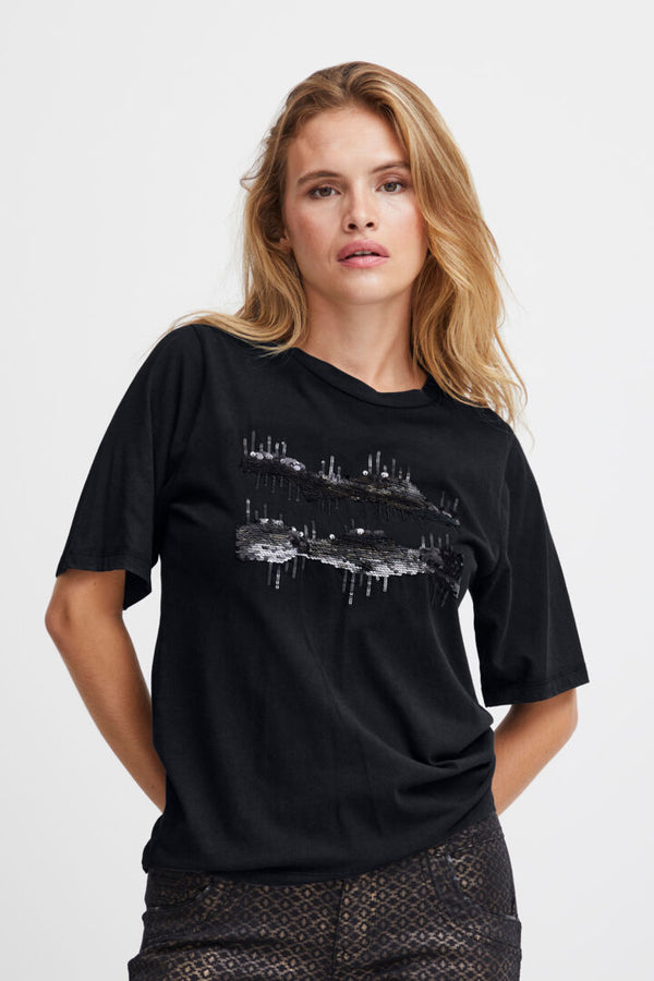 Pulz Nika Tshirt - Black Beauty