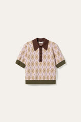 Noella N-Makayla SS Knit - Diya Pink Check