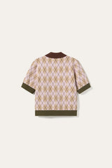 Noella N-Makayla SS Knit - Diya Pink Check