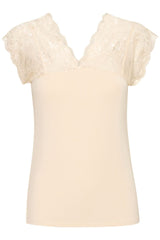 Culture Poppy Lace Top - Whitecap