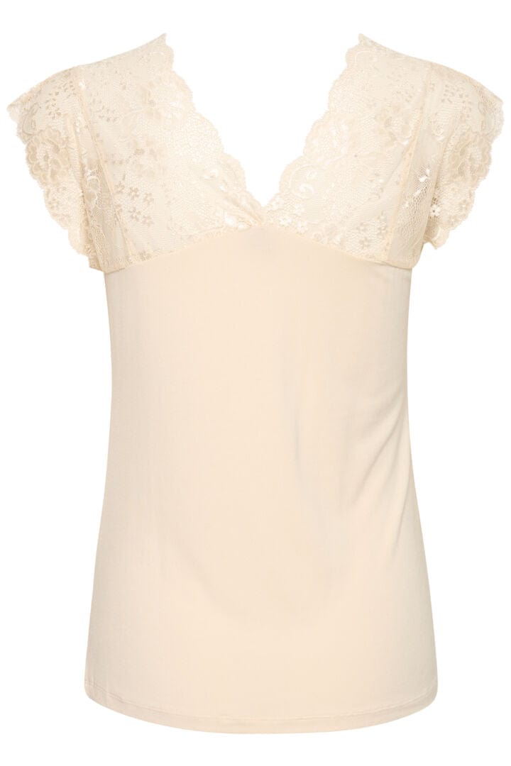 Culture Poppy Lace Top - Whitecap