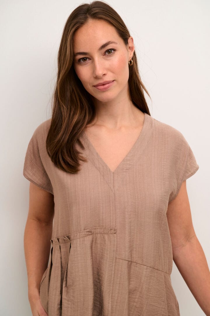 Culture Amino Blouse - Taupe Gray