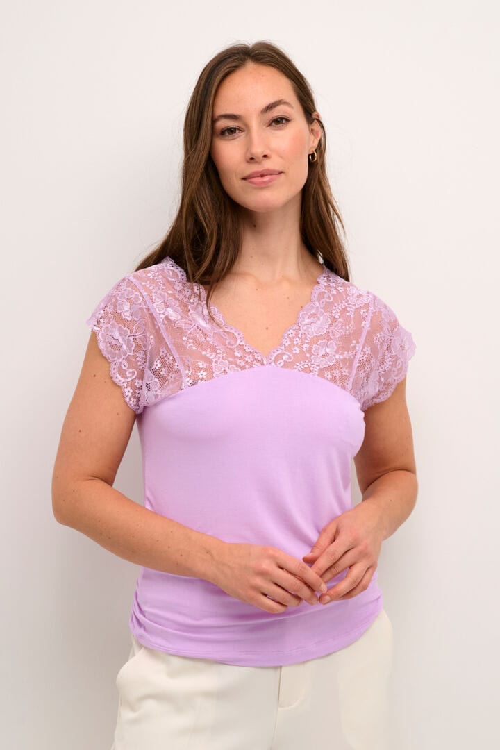 Culture Poppy Lace Top - Lupine