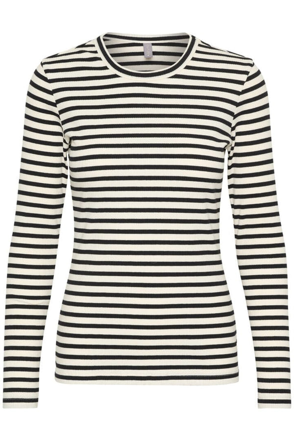 Culture Dolly  LS T-shirt - Black/White Stripe