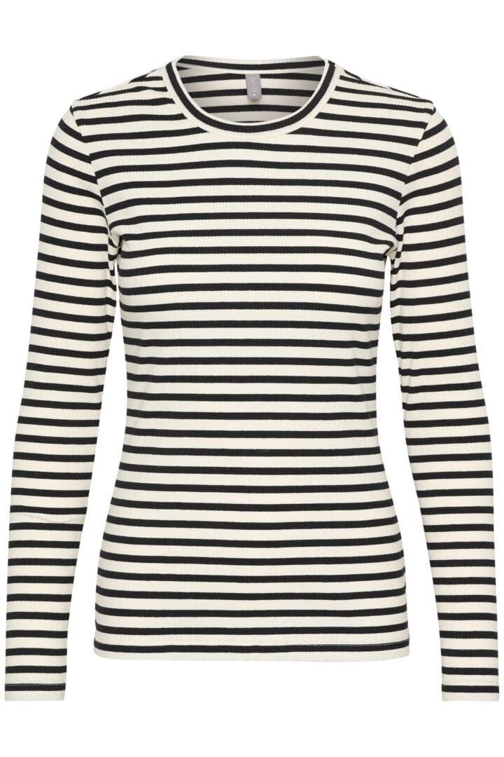 Culture Dolly  LS T-shirt - Black/White Stripe