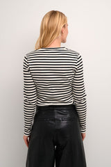 Culture Dolly  LS T-shirt - Black/White Stripe