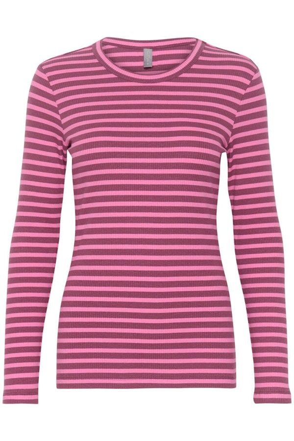 Culture Dolly  LS T-shirt - Violet/Pink Stripe