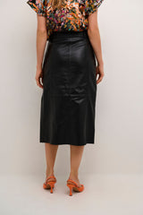 Culture Bloma Canja Leather Skirt - Black