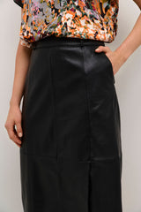 Culture Bloma Canja Leather Skirt - Black