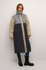 Culture Eia Aisha Down Long Coat - Black/Grey