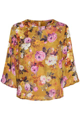 Culture Kimly Dittemarie Blouse - Pink/Yellow