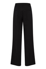 Pulz Bindy HW Pant Wide Leg - Black