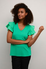 Culture Gith Poplin T-shirt - Holly Green