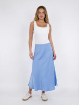 Neo Noir Bovary Skirt - Dusty Blue