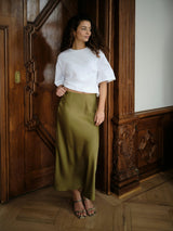Neo Noir Bovary Shirt - Saga Green