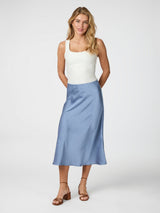 Neo Noir Bovary Skirt - Smoke Blue