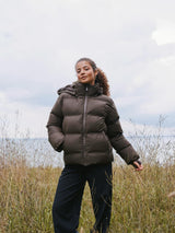 Neo Noir Fox C Puffer Jacket - Dark Brown