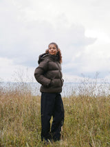 Neo Noir Fox C Puffer Jacket - Dark Brown