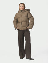 Neo Noir Fox C Puffer Jacket - Dark Taupe