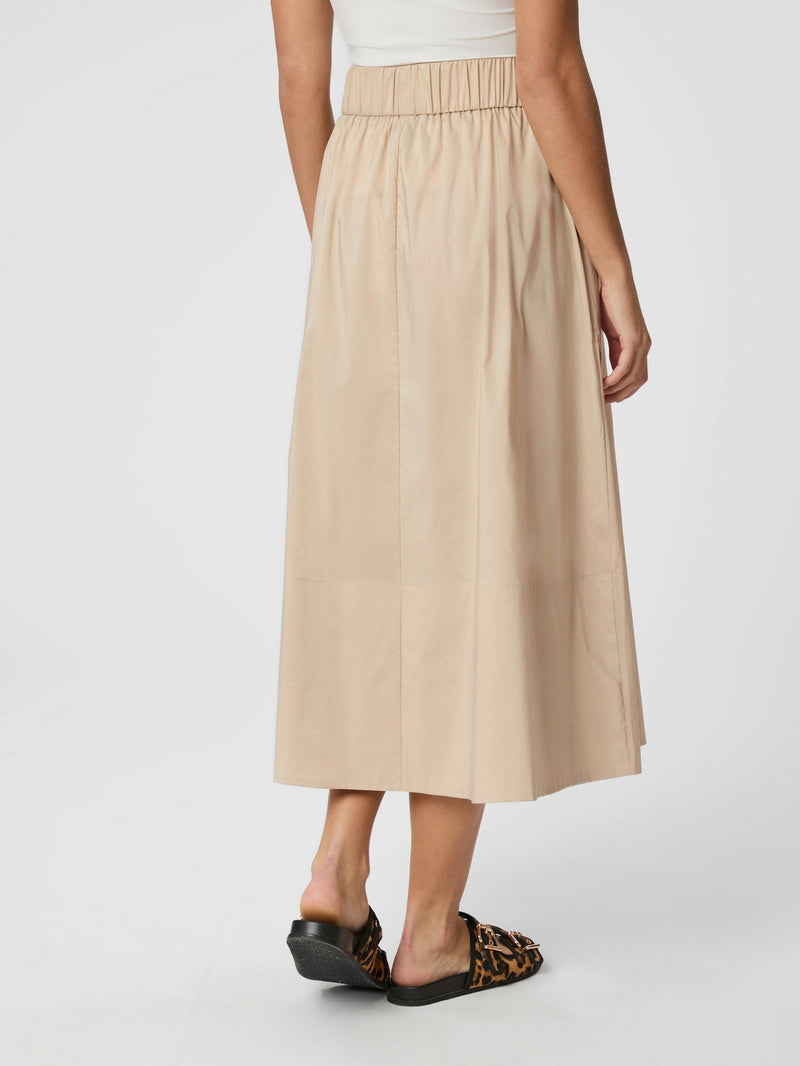 Neo Noir Yara Poplin Skirt - Sand