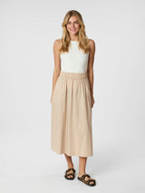 Neo Noir Yara Poplin Skirt - Sand