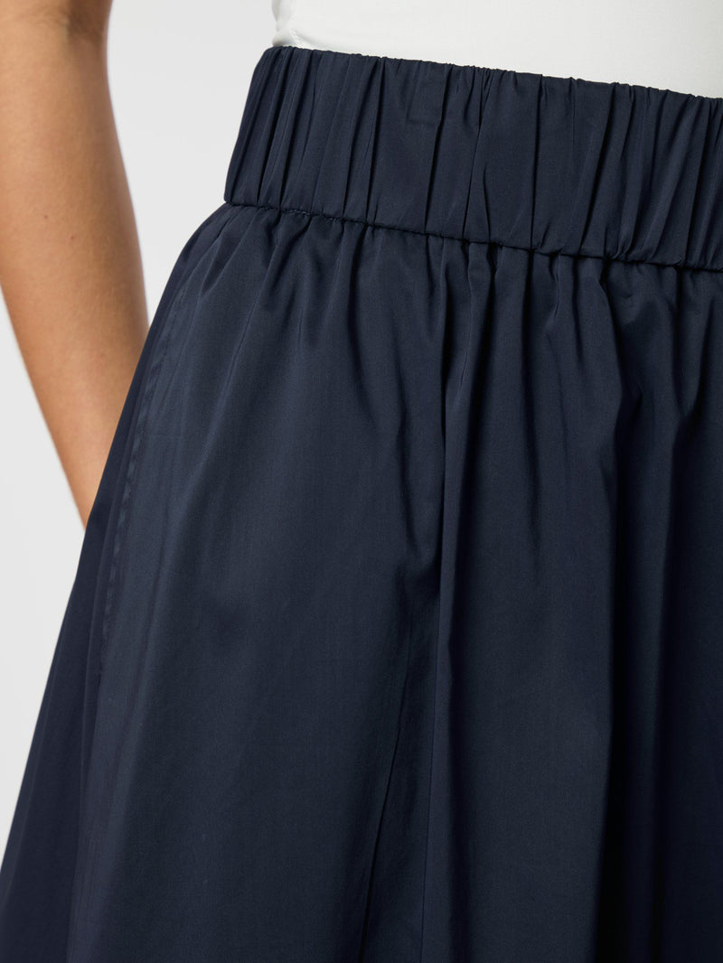 Neo Noir Yara Poplin Skirt - Navy