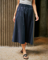 Neo Noir Yara Poplin Skirt - Navy