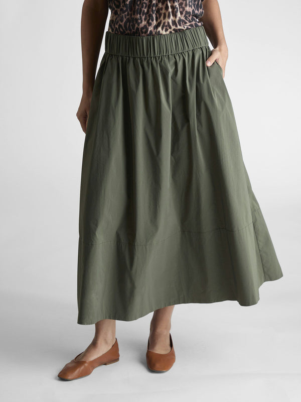 Neo Noir Yara Poplin Skirt - Army