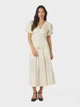 Neo Noir Yara Poplin Skirt - Butter Yellow