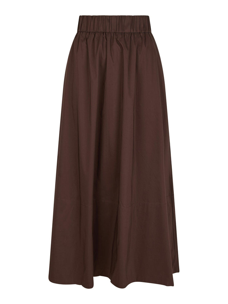 Neo Noir Yara Poplin Skirt - Dark Brown