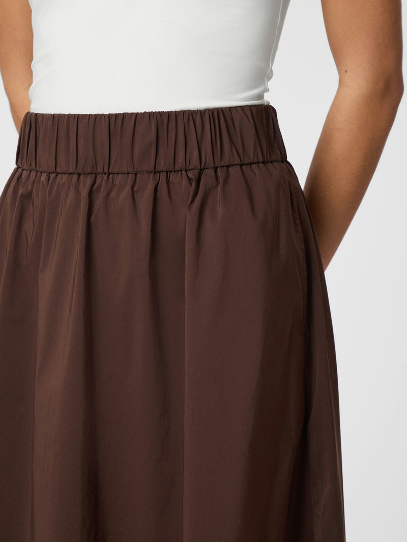 Neo Noir Yara Poplin Skirt - Dark Brown