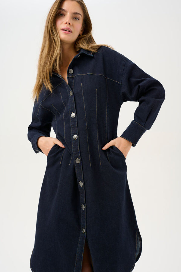 Culture Annalisa Ami Denim Dress - Rinse Wash