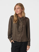 Neo Noir Zola Blouse - Dark Brown