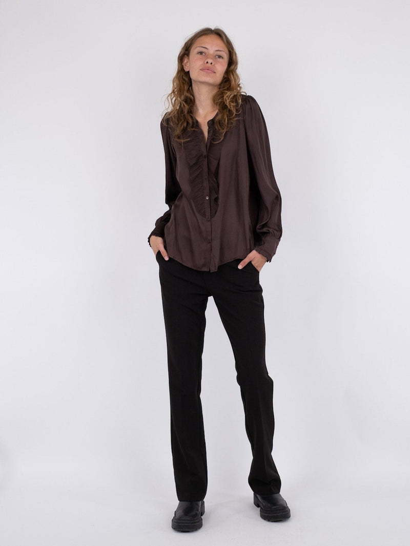 Neo Noir Zola Blouse - Dark Brown