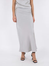 Neo Noir Vicky Heavy Sateen Skirt - Silver