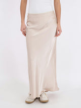 Neo Noir Vicky Heavy Sateen Skirt - Champagne